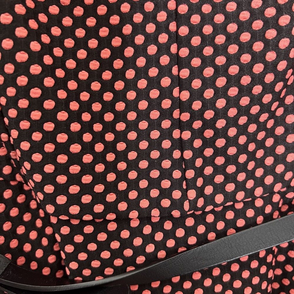Torrid Dress Women's 1/1X Black Coral Polka Dot Sleeveless Sweetheart Belt Midi - Picture 6 of 15